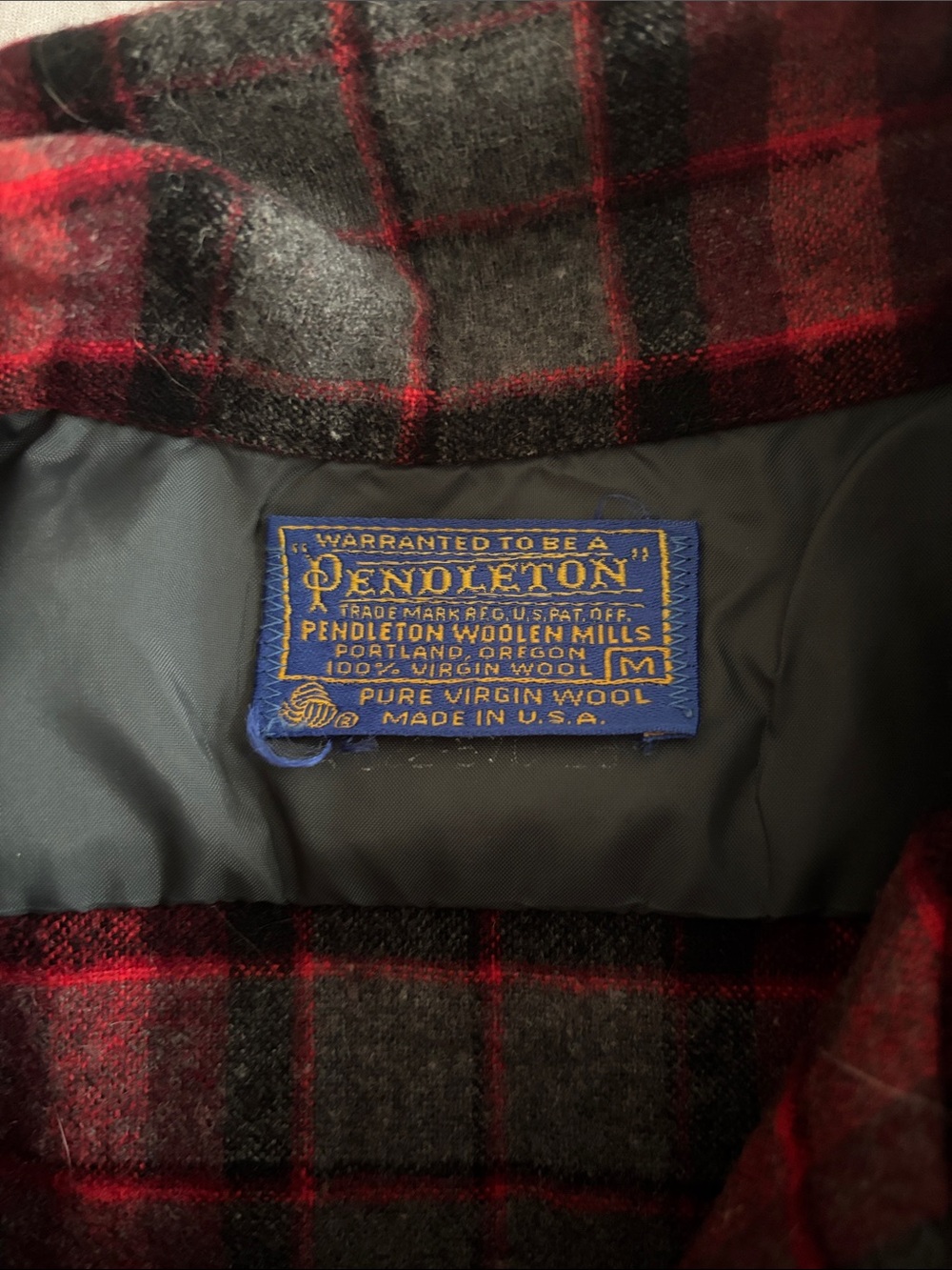Pendleton Red and Gray Plaid Button-Down Flannel Shirt - Picture 2 of 5